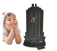 Calendrier de Noël Die Hard : compte à rebours de bureau en bois 2023 avec motif avion explosif et scène de chute de Hans Gruber depuis la place | Décorations de Noël de l'Avent c