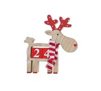 Calendrier de Noël en bois, calendrier de table mignon - Affichage de la date de table pour le compte à rebours de Noël - Décorations de Noël pour les festivals en bois, panneau de compte à