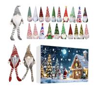 Calendrier de Noël | Kit de compte à rebours Gnome 24 jours | Poupée jouet festive pour activités à la maison, fête, festival, vacances, enfants, garçons, filles qui les célébrations saison après