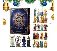 Calendrier de Noël, ornement festif en acrylique 2D | Calendrier de compte à rebours tarot de Noël 24 jours - Pour activités de vacances, fêtes, fêtes, réunions, hommes, femmes, adultes, et
