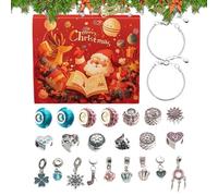 Calendrier de Noël | Pendentifs, boucles d'oreilles, bracelets, collier de Noël 24 jours | pour la Saint-Valentin, Thanksgiving, Halloween, vacances saisonnières pour, adolescents et adultes
