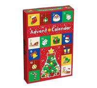 Calendrier de Noël pliable à 24 grilles, kit d'emballage de compte à rebours de l'Avent, construction en papier robuste, design facile à assembler, outil d'organisation fest