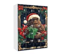 Calendrier de Noël, singes 2D en acrylique, décoration festive, calendrier de Noël avec pendentif compte à rebours de 24 jours - pour homme, mari, famille, adultes, activités à la maison