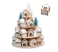 Calendrier de Noël vide - Maison de compte à rebours - Décoration de l'Avent d'hiver pour les vacances - Calendrier de l'Avent de Noël vide à remplir - Pour , filles, femmes, hommes, amis