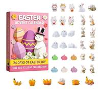 Calendrier de Pâques compte à rebours avec lapin - Héritage printanier de collection pour adultes et Pour bureau, salle à manger et séjour. Comptez les jours jusqu'à Pâques