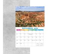 Calendrier de paysage 2026 mois - 8,66 x 11,4 x 0,12 in, calendrier mural panoramique, organisateur de planification, école Business Family Workplace Meeting Travel | Monthly Planner Wall