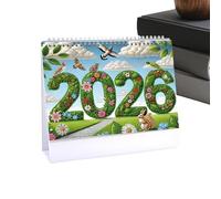 Calendrier De Peinture À Paillettes,Calendrier Mensuel Décoratif de Bureau - Kit de Peinture en Strass Fait Main pour Planification Quotidienne Tâches Rendez-vous et Études pour Étudiants et Adultes s