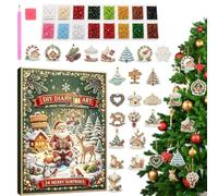 Calendrier de peinture aux pierres précieuses - Compte à rebours de Noël | Activité de décoration en strass, projet de vacances fait à la main, thème calendrier 2026, artisanat familial