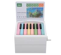 Calendrier de Piano 2024, Mini Calendrier de Piano Jouable, Calendrier de Piano Rechargeable à 15 Touches avec 52 Cartes de Calendrier Hebdomadaires, Calendrier de Piano (WHITE)
