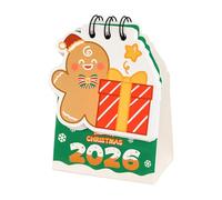 Calendrier de planification mensuel 2026 format de poche pour étudiants et entreprises - Calendrier de Noël professionnel avec dessin animé