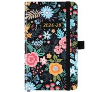 Calendrier de poche 2026-2028 - Planificateur de poche mensuel avec porte-stylo, janvier 2026 à décembre 2028, poches intérieures et 63 pages de notes, 16,8 x 9,4 cm