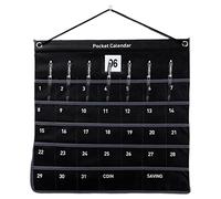 Calendrier de poche mural - Sac de rangement en tissu pour montage mural - Organiseur mensuel hebdomadaire pour salon, chambre à coucher, salle de bain, bureau