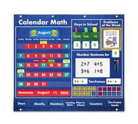 Calendrier de poche pour enfants à partir de 3 ans - Enseignement en classe pour la date - Comptage des mathématiques - Calendrier quotidien