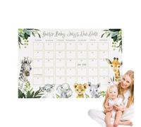 Calendrier de prédiction de naissance,calendrier de prédiction de naissance de bébé, Jeu de douche Anniversaire de bébé Calendrier drôle Prédiction de la date d'échéance, Signe commémoratif de calendr