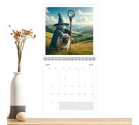 Calendrier De Quête Médiévale Étrange Pour Chats 2025, Calendrier Mensuel De Planificateur Amusant Pour Chats Médiévaux,calendrier Mural Décoratif Pour Chat Pour Chambre À Coucher, Salon