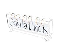 Calendrier de retournement pour bureau - Forme de meuble TV | Affichage perpétuel de la Date en acrylique, pour la maison, décoration de bureau, retournement manuel des pages, mois et semaine, esthéti