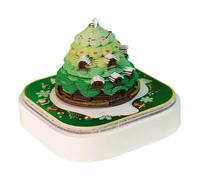 Calendrier de sapin de Noël 3D 2026 - Planificateur quotidien amovible éclairé avec luminosité LED, art décoratif découpé dans du papier pour affichage | Horloge enseignants, étudiants, et