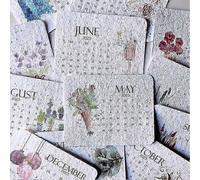 Calendrier De Semis 2025 - Agenda En Papier Biodégradable Avec Plantes En Croissance, Calendrier Écologique En Papier À Cultiver