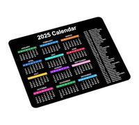 Calendrier de souris de bureau 2025, tapis de souris de calendrier 2025 pour le bureau, tapis de souris de contrôle précis, 9,8 x 7,8 pouces grands tapis de souris ergonomiques pour travailler, tapis