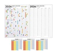Calendrier de suivi des habitudes 2026 - Grand tableau annuel pour la maison, plan d'enregistrement d'autodiscipline 2026 | Accueil Calendrier Simple Border Boost Productivité Calend