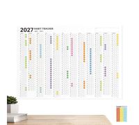 Calendrier de suivi d'habitudes Calendrier mural visuel mensuel 2027 des | Suivi d'objectifs Pour maison appartement école travail classe résidence étudiante sall