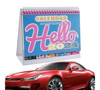 Calendrier de table 2024 - Calendrier mensuel de table 2024 - Design pliable pour appartement, bureau, bureau