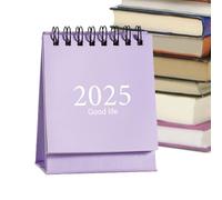 Calendrier de table 2025 - Calendrier à feuilles mobiles avec rotation à 360 degrés | Calendrier de table pratique pour bureau, calendrier recto verso pour salle de classe et bureau, calendrier