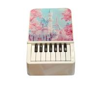 Calendrier de table 2025 - Calendrier de table créatif avec 32 chansons célèbres | Calendrier mensuel jouable pour piano à doigts décoratif | Calendrier de bureau mensuel avec Ra esthétique lumineuse