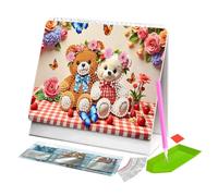 Calendrier de table 2027 - Planificateur de peinture à strass avec motif animal - Calendrier de 12 activités pour , adultes, maison, école, artisanat pour prince