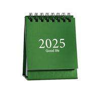 Calendrier de table debout, calendrier debout | Tourner les pages à 360 degrés Tourner le calendrier de table | 2025 en recto-verso, portable, programme de lancement mensuel pour