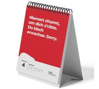 Calendrier de table démotivant 2026 - 52 semaines - Avec 52 dictons non motivants - Ne rêvez pas votre vie mais gardez votre bouche - Idée cadeau amusante pour la décoration de bureau, les collègues