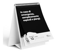 Calendrier de table démotivant italien 2026 | 52 semaines avec 52 dictons non motivants ne rêvez pas votre vie mais gardez votre bouche - Idée cadeau amusante pour le bureau, les collègues (noir 2026