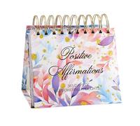 Calendrier de table inspirant - Calendrier avec citations positives, programme perpétuel de 365 jours | Programme d'affirmation pour femmes, planificateur de pieds inspirant pour les femmes