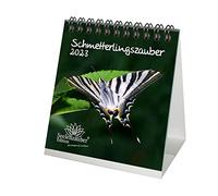 Calendrier de table Papillon magique pour 2023 - Format : 10 cm x 10 cm - Papillon - Magie de l'âme