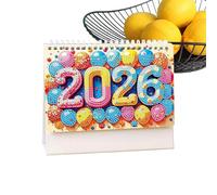 Calendrier de table pour enseignants - Calendrier créatif de peinture à strass - Planificateur mensuel 2026 réversible pour la maison, l'école, le bureau, la famille, les enseignants, le bureau, les