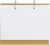 Calendrier de table vierge à faire soi-même - Format A5 - Calendrier photo - Calendrier à bricoler soi-même - Classeur à anneaux - Cartes de fiches - Papier kraft épais - Calendrier mensuel créatif