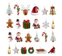 Calendrier de vacances 24 jours Père Noël Bonhomme en d'épice pour la | Calendrier compte à rebours de Noël pour adulte 2D en acrylique Décoration de Noël