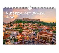 Calendrier de voyage Athènes DIN A4 pour 2024 Grèce Vacances Plage Mer Voyage - Sorts d'âme