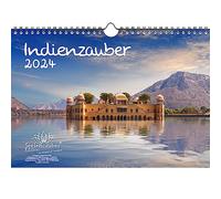 Calendrier de voyage en Inde DIN A4 pour 2024 New Delhi plage, vacances, voyage, ville et campagne - Sorts d'âme