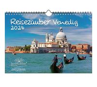Calendrier de voyage Venise - Format A4 - Vacances - Plage - Italie - Méditerranéenne - Gondole Rialto - Souelenzauber