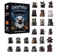Calendrier Décompte D'Halloween Chat 2D Mignon En Acrylique 24 Jours À