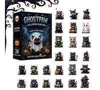 Calendrier Décompte D'Halloween Chat Mignon Acrylique 2D 24 Jours À