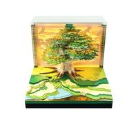 Calendrier décoratif de bureau 3D - Cabane dans les arbres - Bloc de notes 3D - Notes d'anniversaire 2026 - Papier cadeau de Noël - Papier d'impact - Temps de décalage C 2025 - Sculpture - Pape panda