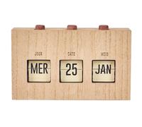 Calendrier décoratif en bois perpétuel collection FLIP FLAP beige bois