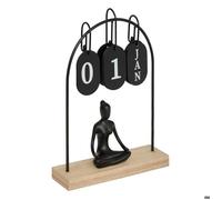 Calendrier décoratif Yogi 20x6cm - Atmosphera createur d'interieur - Noir