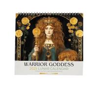 Calendrier Déesse Sombre 2025 Pour Femmes, Calendrier Des Phases De Lune 2025 De La Déesse Guerrière, Gothic Moon Phase Wall Calendar, Calendar Pour Les Amateurs De Mythologie Grecque