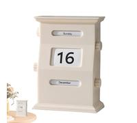 Calendrier Des Blocs Pour Le - Rappel Perpétuel, Tracker De Date En Bois | Planificateur De De Table Classique, Décoration De Présentation Quotidienne De Mémo De, Calendrier Des C