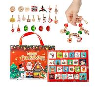 Calendrier Des Bracelets De L'Avent De Noël 2025 - Kit De Bracelets À Breloques À Faire Soi-même 24 Jours, Ensemble De Fabrication De Bijoux Festifs, Boîte Artisanale Avec Compte À Rebours Des Fêtes,