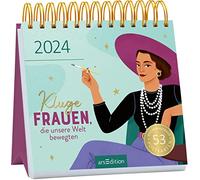 Calendrier des cartes postales Femmes intelligentes qui ont déménagé notre monde 2024: calendrier hebdomadaire 2024, 53 cartes postales avec des citations de femmes fortes