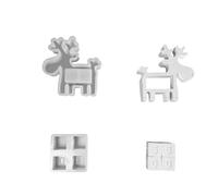 Calendrier des comptes à rebours de rennes de noël, ensemble de moules en Silicone, moule en résine de noël pour bricolage, artisanat, de noël, décorations de maison, calendrier des comptes à